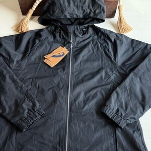 Asics Black Hooded Raincoat for Women Size M